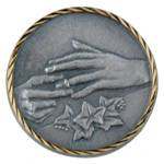 Médaille Mariage Diamantée Ø 70 Argent