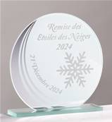 Trophée Verre Blanc Et Miroir - Haut. 135MM